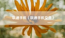 联通手机（联通手机交费）