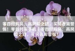 零首付购房：高风险之路，买房者需警惕！零首付买手机「零首付购房：高风险之路，买房者需警惕！」