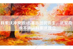 科索沃冲突致3名塞族居民丧生，武契奇：永不承认科索沃独立