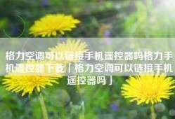 格力空调可以链接手机遥控器吗格力手机遥控器下载「格力空调可以链接手机遥控器吗」