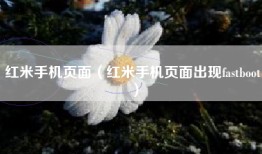红米手机页面（红米手机页面出现fastboot）