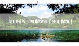 使用指纹手机指纹锁「使用指纹」