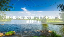 手机不能下拉通知栏（手机不能往下拉通知栏）