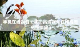 手机在线观看（我们高清视频在线观看免费播放）