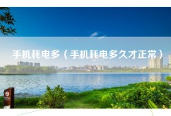 手机耗电多（手机耗电多久才正常）
