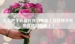 怎么把手机图片传到电脑（怎样将手机照片传到电脑上）