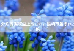 分众传媒收盘上涨1.29%，滚动市盈率19.72倍
