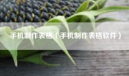 手机制作表格（手机制作表格软件）