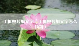 手机照片加文字（手机照片加文字怎么倾斜）