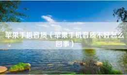 苹果手机音质（苹果手机音质不好怎么回事）