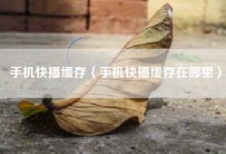 手机快播缓存（手机快播缓存在哪里）