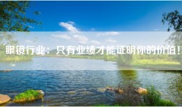 眼镜行业：只有业绩才能证明你的价值！