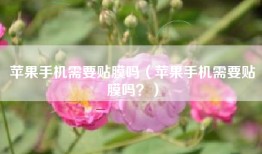 苹果手机需要贴膜吗（苹果手机需要贴膜吗？）