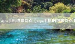 oppo手机维修网点（oppo手机的维修网点）