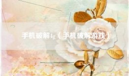 手机破解4g（手机破解游戏）