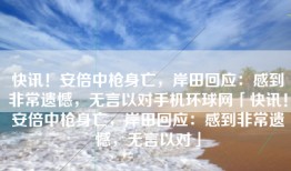 快讯！安倍中枪身亡，岸田回应：感到非常遗憾，无言以对手机环球网「快讯！安倍中枪身亡，岸田回应：感到非常遗憾，无言以对」