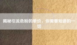 揭秘引流色粉的单价，你需要知道的一切