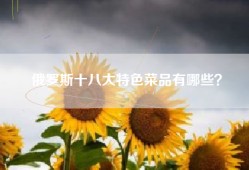 俄罗斯十八大特色菜品有哪些？