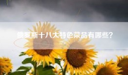 俄罗斯十八大特色菜品有哪些？