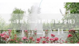 vivo v3手机（vivov3手机换屏幕多少钱）