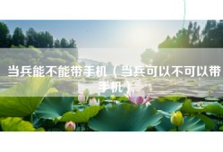 当兵能不能带手机（当兵可以不可以带手机）