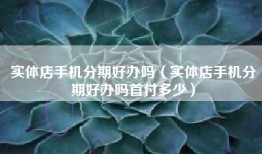 实体店手机分期好办吗（实体店手机分期好办吗首付多少）