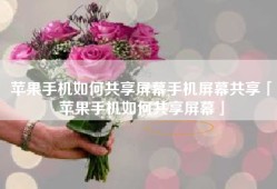 苹果手机如何共享屏幕手机屏幕共享「苹果手机如何共享屏幕」
