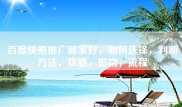 百度快照推广哪家好，如何选择，判断方法，攻略，指南，流程