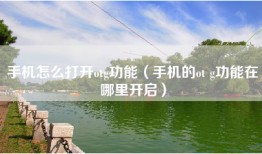 手机怎么打开otg功能（手机的ot g功能在哪里开启）