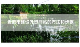 贵港市建设外贸网站的方法和步骤