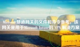 Microsoft隧道网关的文件和命令参考，该网关是用于Microsoft Intune的 VPN 解决方案