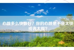 心跳多么快最好？你的心跳是不是太快或者太慢？