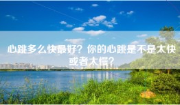心跳多么快最好？你的心跳是不是太快或者太慢？