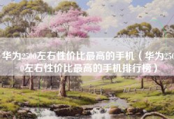 华为2500左右性价比最高的手机（华为2500左右性价比最高的手机排行榜）