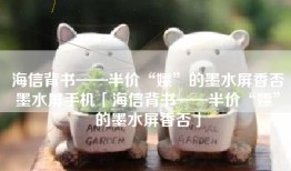 海信背书——半价“嫖”的墨水屏香否墨水屏手机「海信背书——半价“嫖”的墨水屏香否」