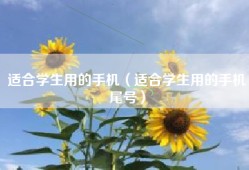 适合学生用的手机（适合学生用的手机尾号）
