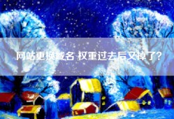 网站更换域名 权重过去后又掉了？