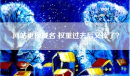 网站更换域名 权重过去后又掉了？