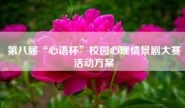 第八届“心语杯”校园心理情景剧大赛活动方案