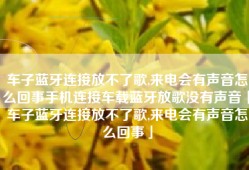 车子蓝牙连接放不了歌,来电会有声音怎么回事手机连接车载蓝牙放歌没有声音「车子蓝牙连接放不了歌,来电会有声音怎么回事」