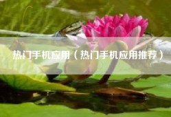 热门手机应用（热门手机应用推荐）