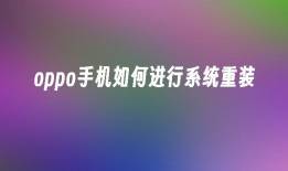 oppo手机如何进行系统重装oppo手机怎么刷机「oppo手机如何进行系统重装」