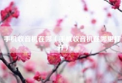 手机收音机在哪（手机收音机在哪里打开）