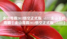 金山毒霸2013悟空正式版  v3.3.1金山手机毒霸「金山毒霸2013悟空正式版  v3.3.1」