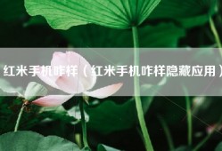 红米手机咋样（红米手机咋样隐藏应用）