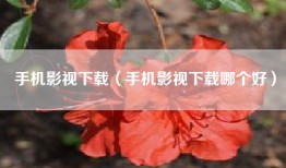 手机影视下载（手机影视下载哪个好）