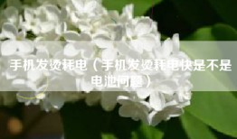 手机发烫耗电（手机发烫耗电快是不是电池问题）