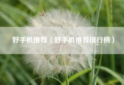 好手机推荐（好手机推荐排行榜）