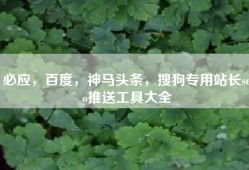 必应，百度，神马头条，搜狗专用站长seo推送工具大全