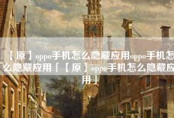 【原】oppo手机怎么隐藏应用oppo手机怎么隐藏应用「【原】oppo手机怎么隐藏应用」